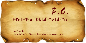 Pfeiffer Oktávián névjegykártya